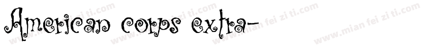 American corps extra字体转换